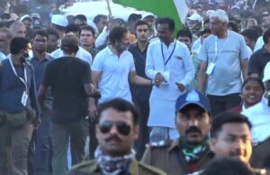 राहुल की भारत जोड़ो पदयात्रा में अरूण जायसवाल भी हुए शामिल