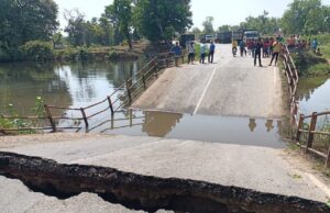 छापी पुल अचानक टूटकर गिरा, कोई जनहानि नहीं,कोटा जाने बनाया गया वैकल्पिक मार्ग