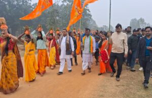 विधायक भूलन सिंह मरावी अक्षत कलश यात्रा में हुए शामिल