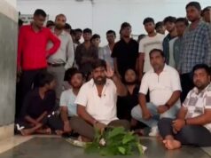 Corpse transport controversy : SECL प्रबंधन के खिलाफ लोगों में गुस्सा, बेशरम के फूलों का गुलदस्ता भेंट करने पहुंचे