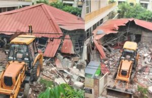 Bulldozer action : तोमर बंधुओं के दफ्तर पर चला बुलडोजर, दोनों भाई अब भी फरार