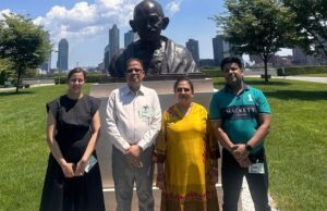 MLA Amar Agrawal in New York : अमर अग्रवाल ने संयुक्त राष्ट्र मुख्यालय में राष्ट्रपिता महात्मा गांधी को अर्पित की श्रद्धांजलि