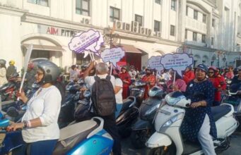 RAIPUR NEWS : जेसीआई रायपुर नोबल ने किया “शक्तिवाहिनी” का आयोजन, 500 महिलाओं ने टू व्हीलर में निकाली रैली