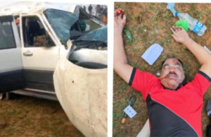 SI died in a road accident: उप्र से लौटते पुलिस की स्कॉर्पियो पलटी, एसआई की मौत, दो आरक्षक घायल