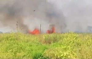 Fire in sugarcane crop: कवर्धा में 30 एकड़ से अधिक गन्ने की फसल आग से स्वाहा, किसानों को भारी नुकसान