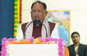 Bhoomipujan of Vedmata Gayatri Mahavidyalaya: वसुधैव कुटुम्बकं और देशभक्ति का पाठ पढ़ाती है हमारी सनातन परम्परा- विष्णुदेव साय