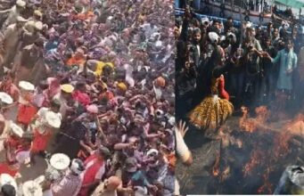 Holi of Kashi: काशी में जलती चिता की राख की होली, नरमुंड पहने नागा साधुओं ने किया तांडव नृत्य