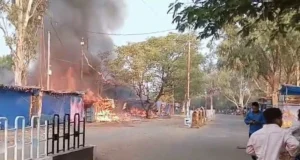 CG News : गिरौदपुरी धाम में बंदरों ने लगाई आग, उछल-कूद से ट्रांसफार्मर में शॉर्ट सर्किट, दर्जनभर दुकानें जलकर खाक