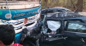 CG road accident : रफ्तार का एक और कहर, ट्रक-कार की टक्कर में महिला समेत 3 की मौत, एक गंभीर