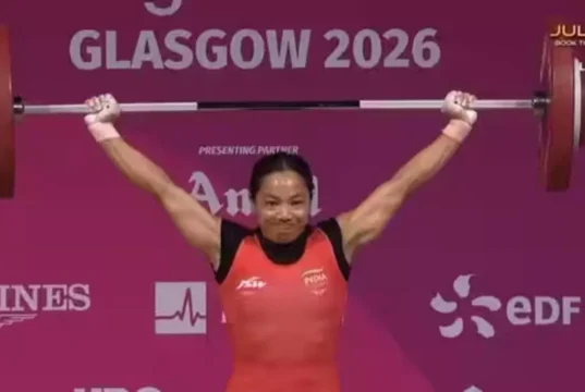 Commonwealth-games : मीराबाई चानू ने 85 किलोग्राम वजन उठाकर जीता भारत के लिए पहला गोल्ड