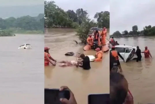 Heart touching moment : एक दूसरे का हाथ थामे कार की पिछली सीट पर मिले दंपती के शव, नाला पार करते बह गई थी कार