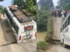 Bridge collapsed on the highway : बिलासपुर – रतनपुर हाईवे पर बीच से टूटा पुल, बस बाल-बाल बची, अमरकंटक -जबलपुर मार्ग बंद